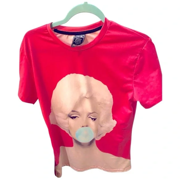 Marilyn Monroe Bubblegum Vibrant Pink Short Sleeve Tee Size Small - Picture 4 of 5